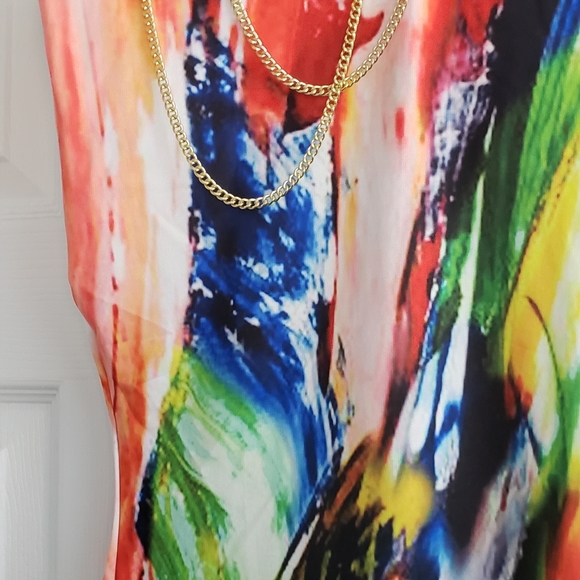 SALE EVERYTHING MUST GO Stunning Multi Color Bodycon Mini Dress - Picture 7 of 12